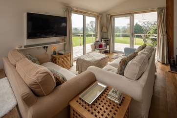Fling open the patio doors and step out onto your raised decked area.