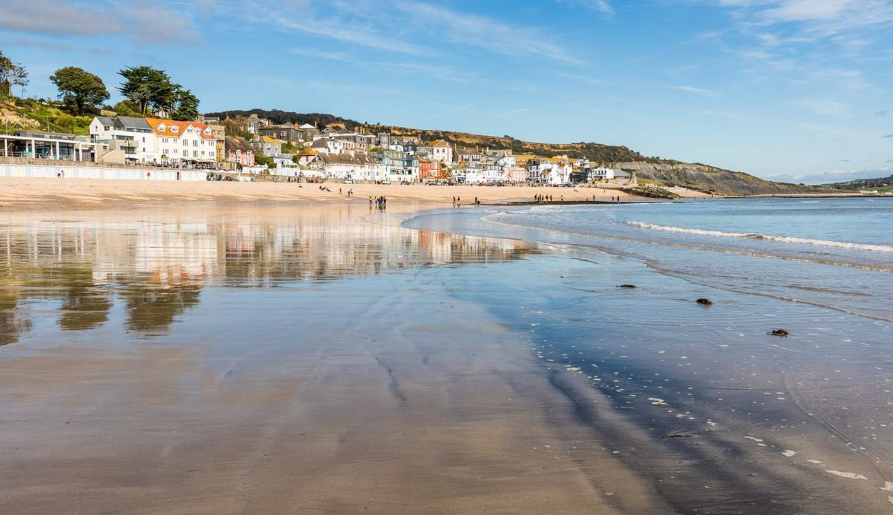 Lyme Regis has a sandy beach and fabulous places to eat.