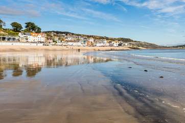 Lyme Regis has a sandy beach and fabulous places to eat.