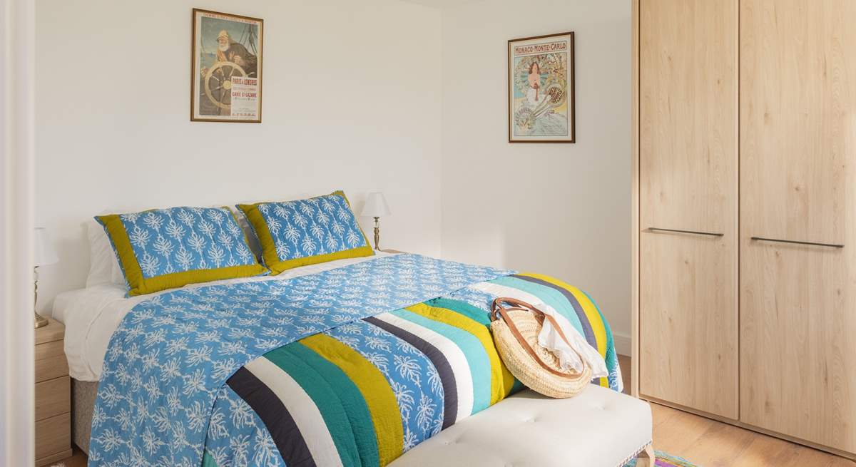 This bedroom can be set up as twins or a super-king bed (Bedroom 3) and it shares the same view as the main bedroom, over the sea and to Kynance Cove. 