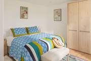 This bedroom can be set up as twins or a super-king bed (Bedroom 3) and it shares the same view as the main bedroom, over the sea and to Kynance Cove.
