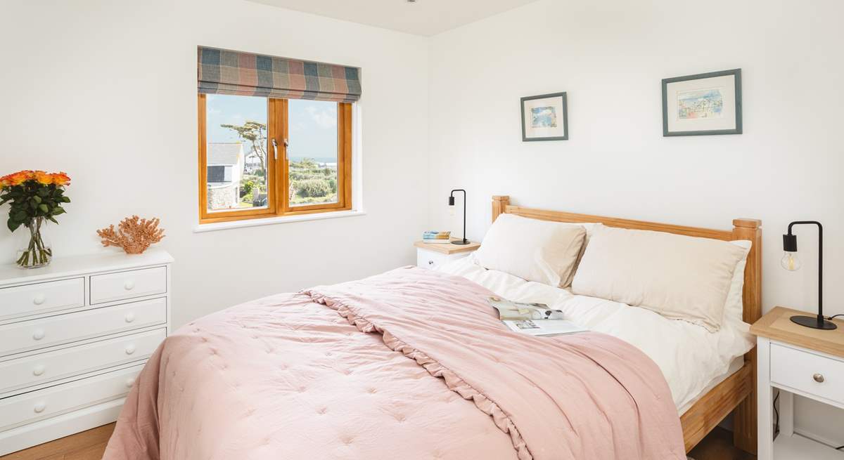 This bedroom has amazing views out towards Lizard Lighthouse (Bedroom 2). 