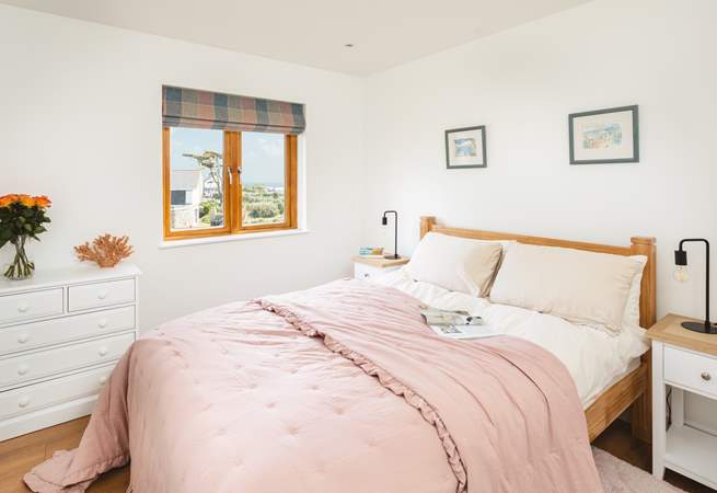 This bedroom has amazing views out towards Lizard Lighthouse (Bedroom 2). 