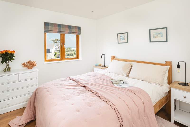 This bedroom has amazing views out towards Lizard Lighthouse (Bedroom 2). 
