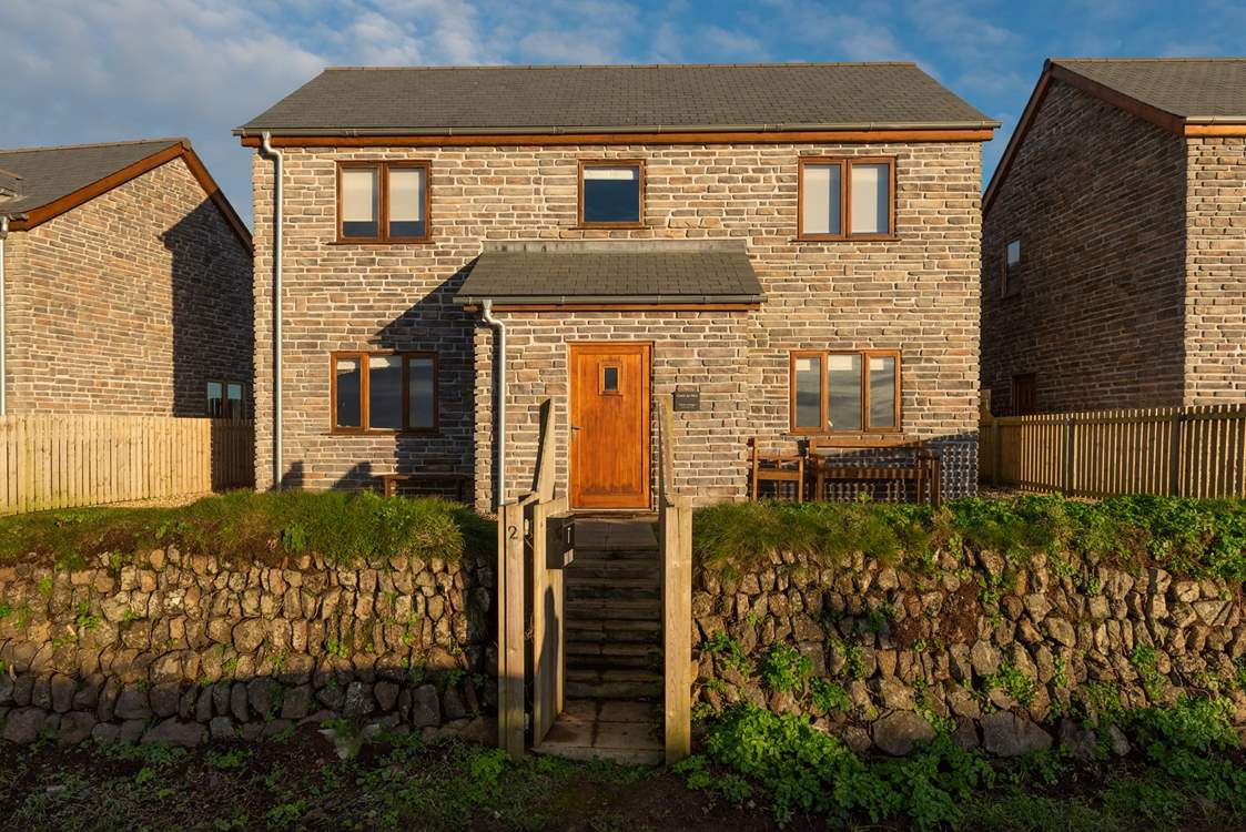 Up the steps to Gwel an Mor.