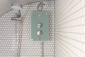 There's an electric shower to get you set up for the day.