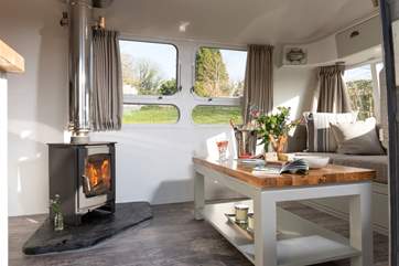 Of course there's a wood-burner to keep you nice and toasty on those out of season breaks
