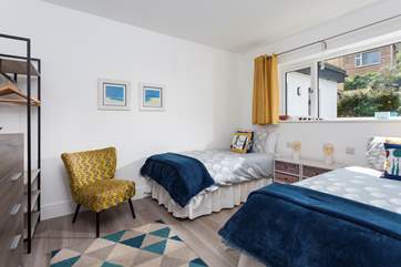 This bedroom is a very versatile 'zip and link', and can either be twin beds, or a super-king double bed.
You can see the friendly owners' cabin from this window, however by the time you arrive it will be screened off, giving you both total privacy.
