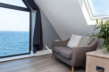 Framed by glass windows, savour the panorama across Mount's Bay from the main bedroom, you’ll never want to leave.