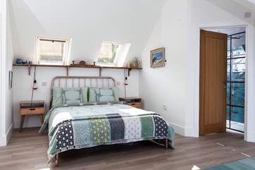 The main bedroom overlooks Mount's Bay.