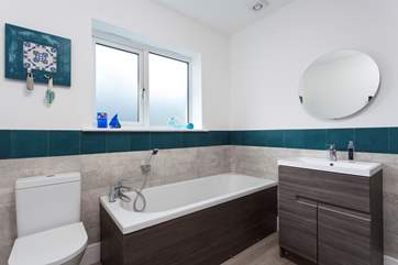 The family bathroom located on the ground floor.