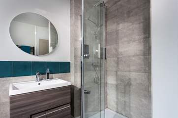 The contemporary en suite shower-room.