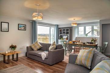 The fabulous open plan living-room.