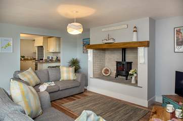 The electric stove gives you all the romance of a wood-burning stove without the hassle.