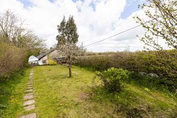 Looking back down towards the cottage from the enclosed garden.