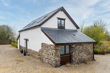 The view of the cottage when you arrive.