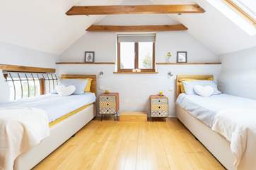 The two beds can be pushed together to create a double should this be required.
