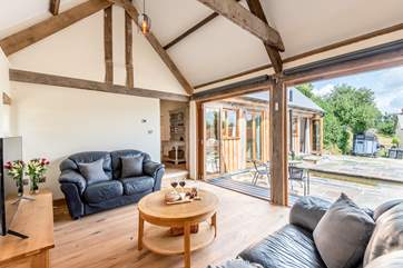 Let the outside in through the fabulous bi-fold doors.