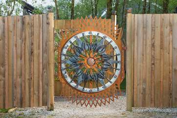 The talented owners are blacksmiths and created this gorgeous gate which leads you to your hidden haven.