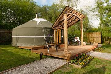 The unique canopy adds extra shelter if the pitter-patter of rain should make an appearance.