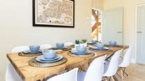 The lovely dining-table, the perfect place to discuss the day ahead.