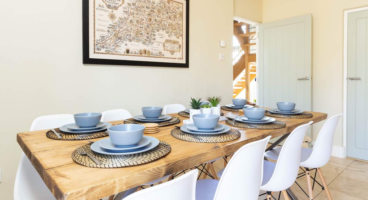 The lovely dining-table, the perfect place to discuss the day ahead.