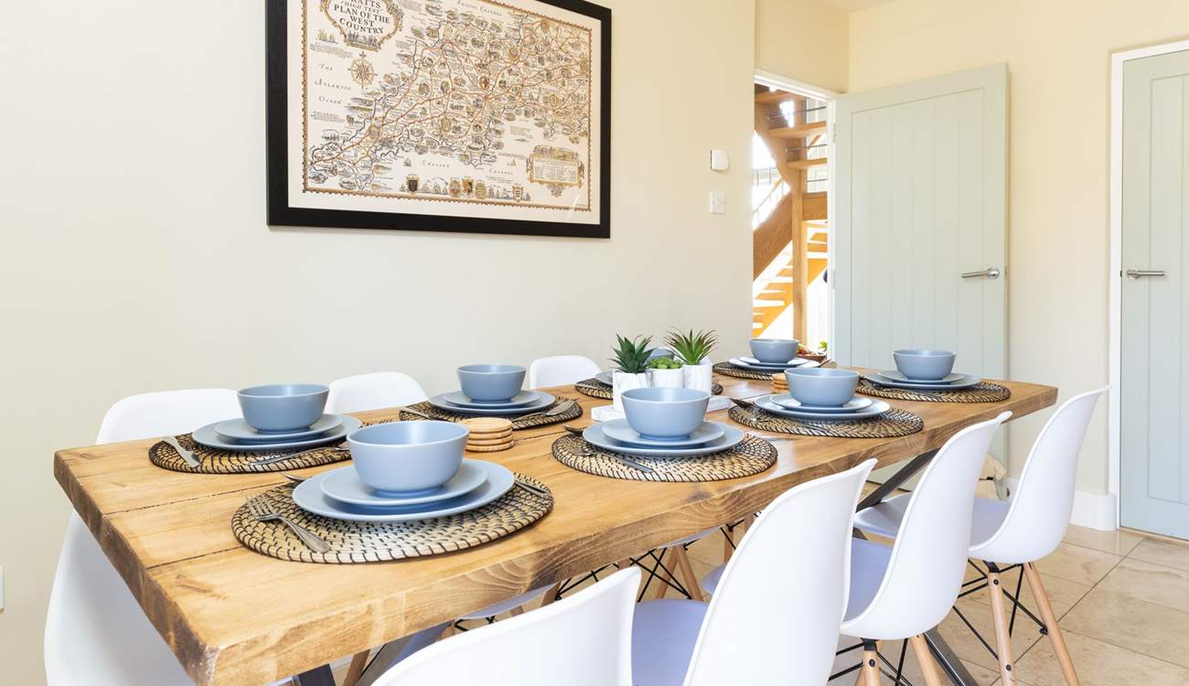 The lovely dining-table, the perfect place to discuss the day ahead.