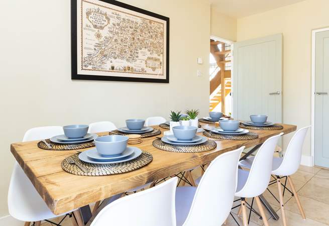 The lovely dining-table, the perfect place to discuss the day ahead.