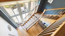 The staircase is a fabulous feature of Threshing Barn.