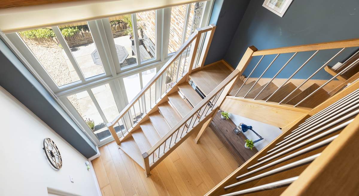 The staircase is a fabulous feature of Threshing Barn.