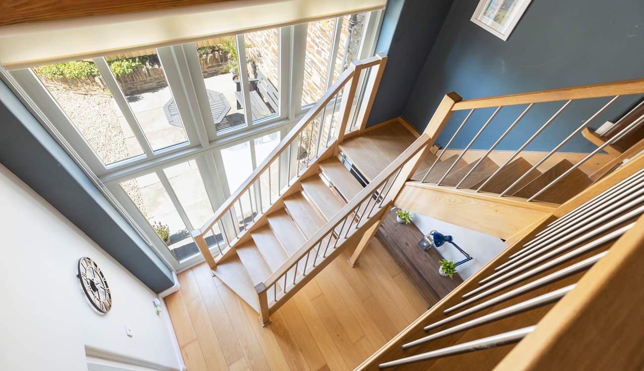 The staircase is a fabulous feature of Threshing Barn.