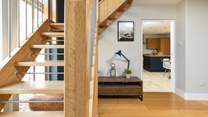 The beautifully crafted staircase.