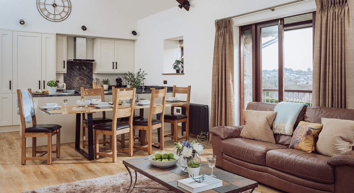 The open plan living-room on the first floor.