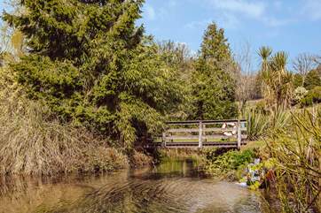 The little bridge over the lake.