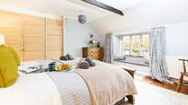 Bedroom 1 is super spacious and light.