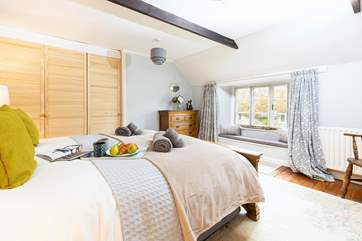 Bedroom 1 is super spacious and light.