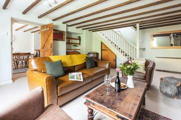 A stylish and cosy sitting-room to enjoy snuggling up in.