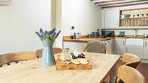 Serving up a feast in this kitchen/dining space is so easy to do.