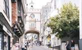 Totnes is a vibrant town with lots of independent shops and eateries. - Thumbnail Image