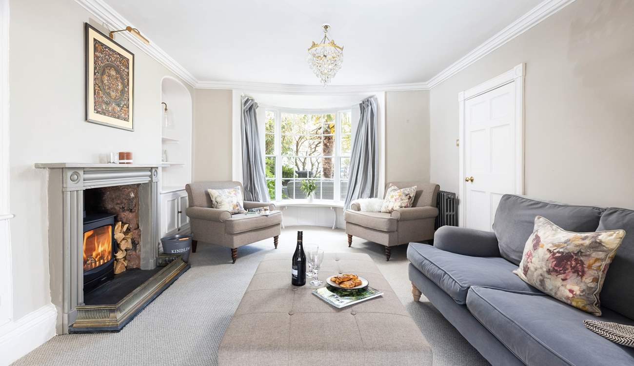 Beautifully furnished, the elegant sitting-room awaits.
