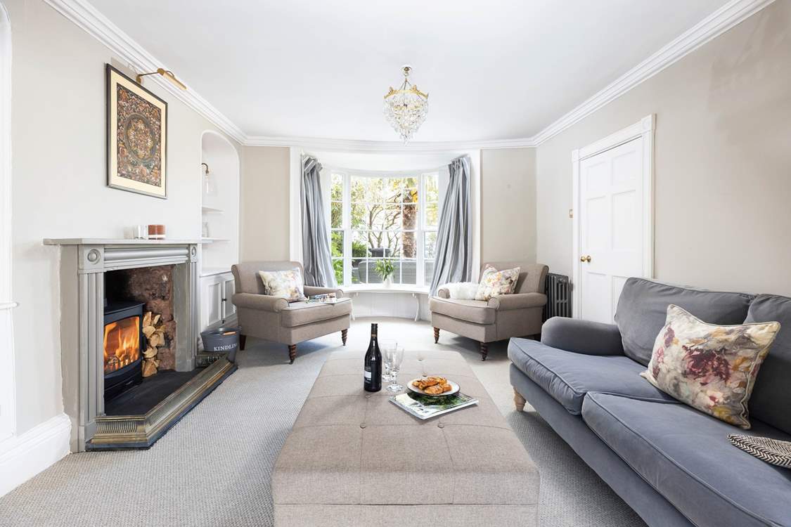 Beautifully furnished, the elegant sitting-room awaits.