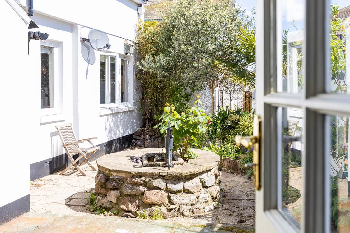 With access from the kitchen/diner, the terrace is a lovely sheltered place to sit in the sun and enjoy a morning coffee.