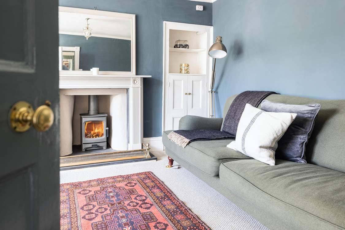 The wood-burning stove will keep you toasty on cooler evenings.