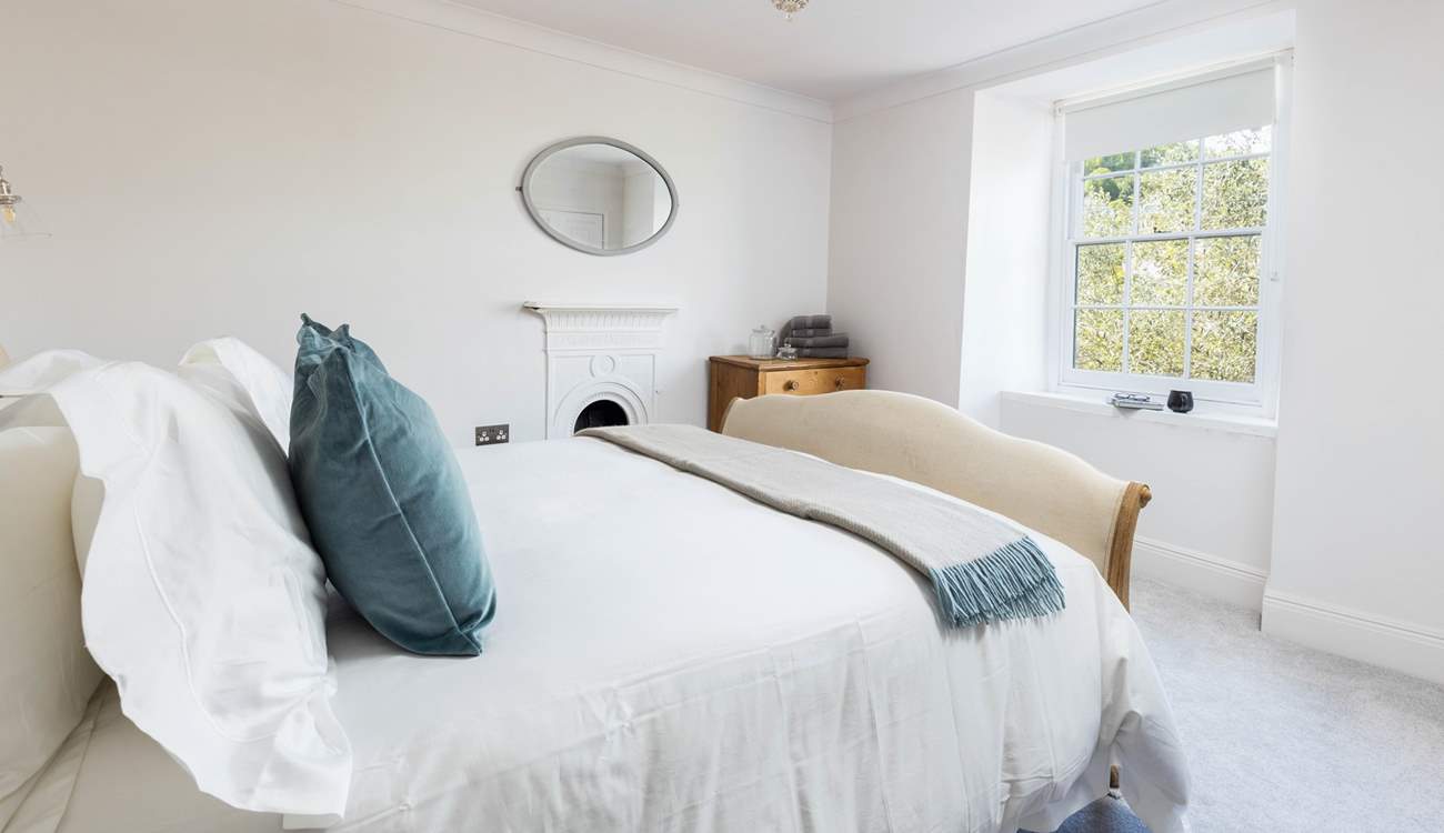 Lovely bedroom 3 has luxury bedding and is light and airy.
