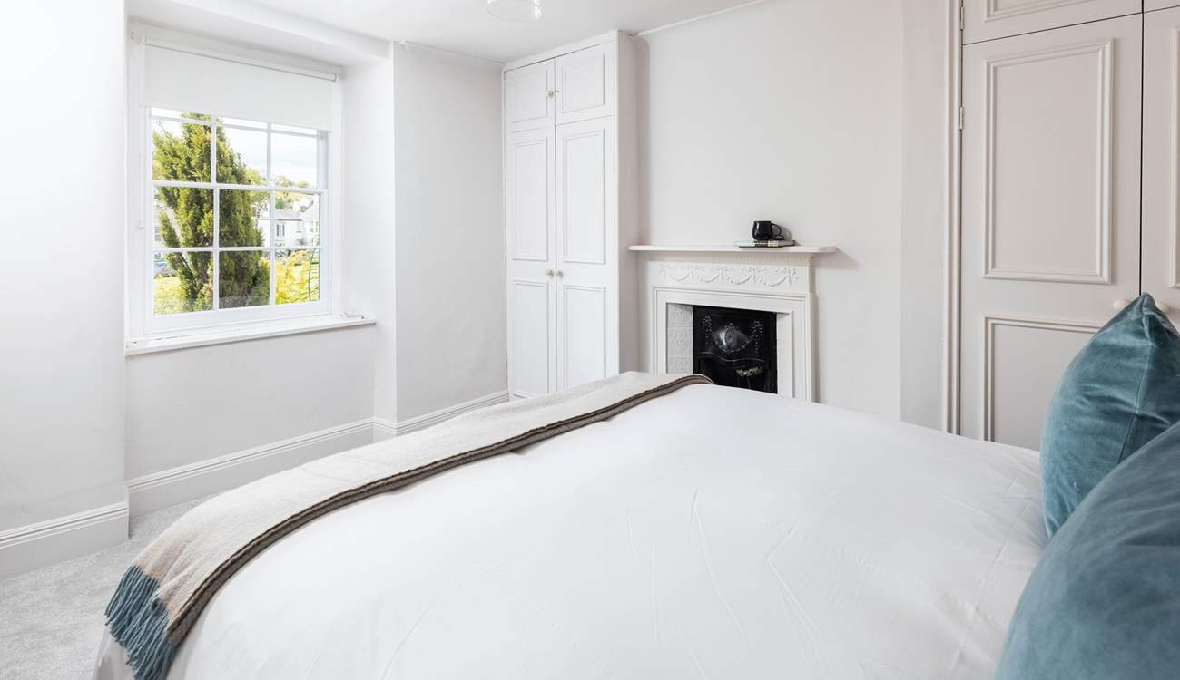 Beautiful views over the green from bedroom 4.