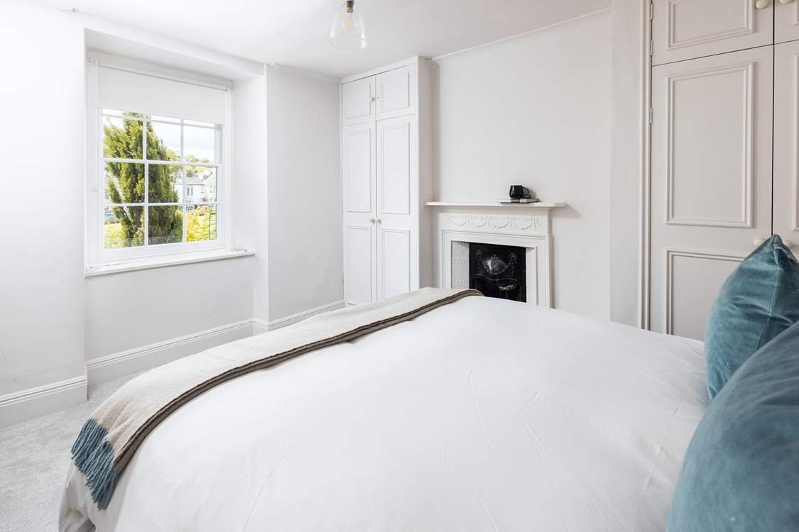 Beautiful views over the green from bedroom 4.