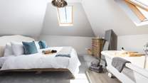 Bedroom 1 is simply fabulous and has the added luxury of a free-standing bath.