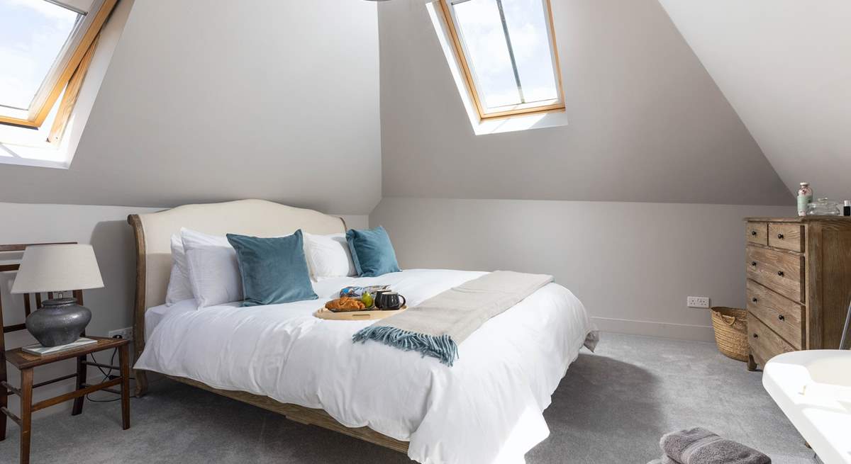 Filled with light from two Velux windows, bedroom 1 is a delight.