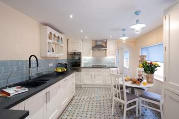 The well-equipped and stylish kitchen.
