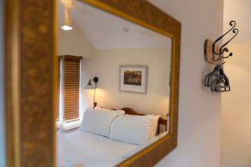 Clever hanging solutions can be found throughout the cottage.
